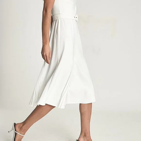 NWT REISS | Tamsyn Belted Midi Dress - Picture 4 of 5